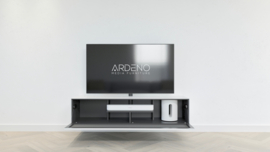 Mika 160 super thin textured metal emperador tv meubel