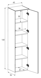 Mika side kolomkast 160