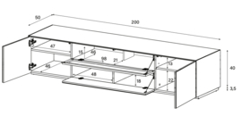 Mika Brique 200 soundbar tv meubel