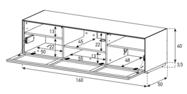 Mika Brique 160 soundbar tv meubel 1 mediaklep