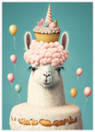 Postkaart Llama