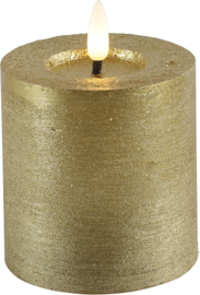 Stompkaars rustiek Ø7,5CM LED ro Lyon S goud L7,5B7,5H8CM