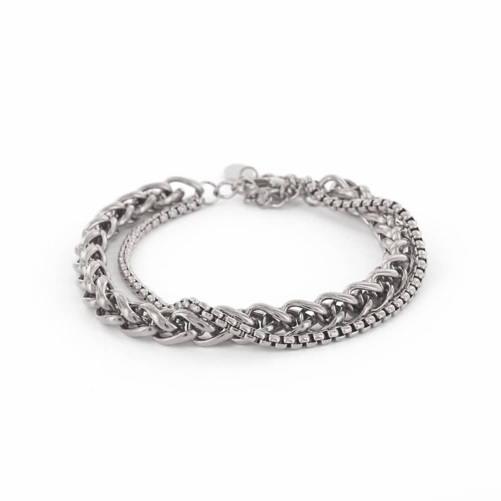 Silvia 020033, Schakelarmband, Dubbele ketting Jasseron