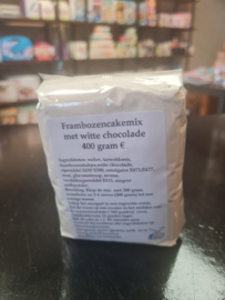 Frambozen cakemix met witte chocolade-Molenmeel Montferland 