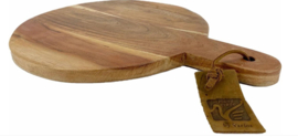Snijplank rond accacia hout 30 x 40 cm - borrelplank
