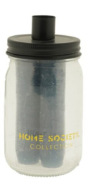 Home Society Jar Mason Blauw