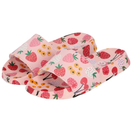 XQ GIRLS SLIDES PRINTED PINK JUNIOR