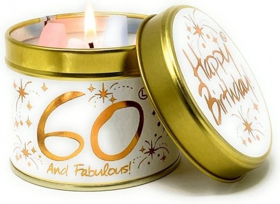 Lily Flame - Geurkaars - Happy Birthday 60