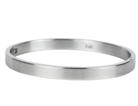 Armband plat mat Zilver 6mm 2092M