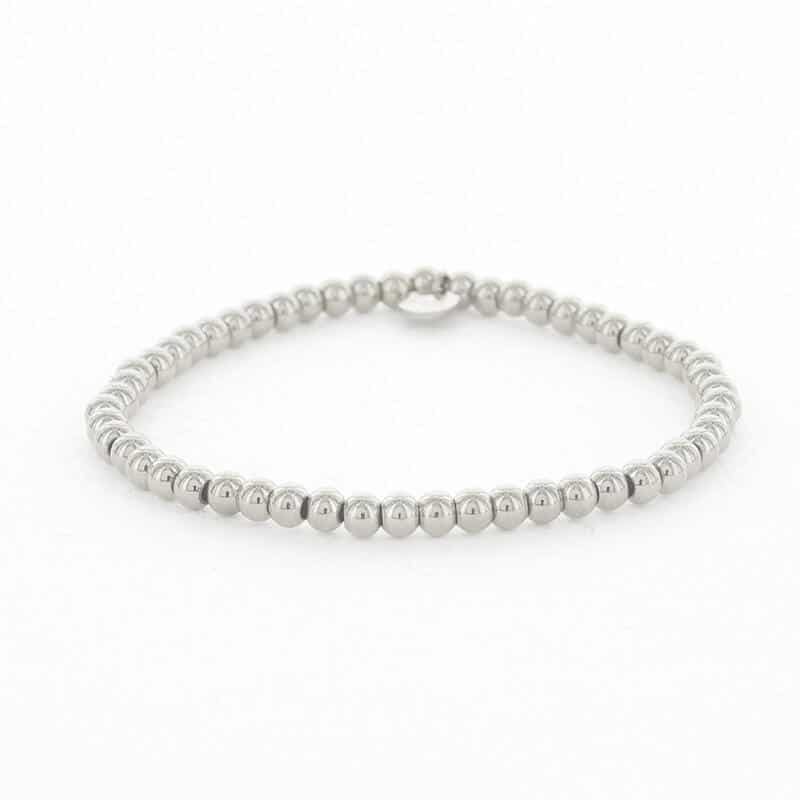 2665 4mm Bolletjes Elastiek Zilver · 4mm