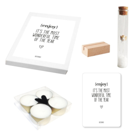 Kerst cadeaupakket plat doosje / Enjoy it's the most wonderful time of the year