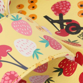 XQ GIRLS SLIDES PRINTED YELLOW TEENS