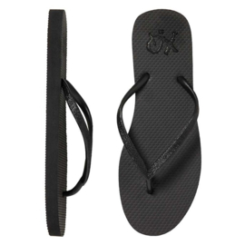 XQ LADIES FLIPFLOPS GLITTER ZWART