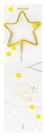 WONDERCANDLE CONFETTI CLASSIC STER GOUD