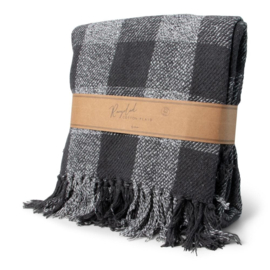 SENZA Recycled Cotton Plaid Geruit Zwart