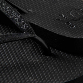 XQ LADIES FLIPFLOPS GLITTER ZWART