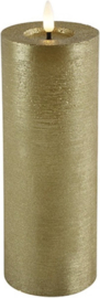 Stompkaars Rustiek Ø7,5 cm x 20 cm LED Lyon XL Goud