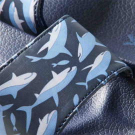 XQ BOYS SLIDES PRINTED BLUE TEENS