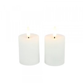 Countryfield Set van 2 stompkaars Ø5CM LED ro Lyon s2 wit-L5B5H9CM
