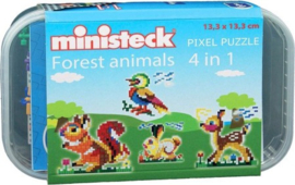 Ministeck Forest Animals 4in1- Midi Box - Plastic Box (500 stuks)
