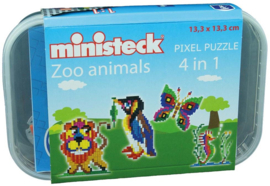 Ministeck Zoo Animals 4in1 - Plastic Box - 500pcs