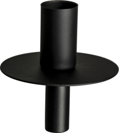 Gusta wijnfles kaarsenhouder zwart - Kandelaar - metaal - Ø 8,2 centimeter x 9,2 centimeter