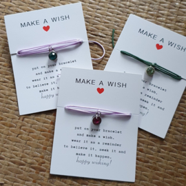 Make a wish armband strass bedel