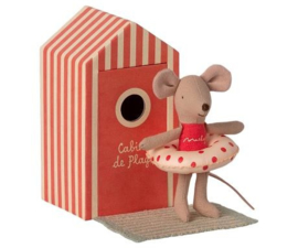 Maileg Beach Mice, Little Sister in Cabin de Plage