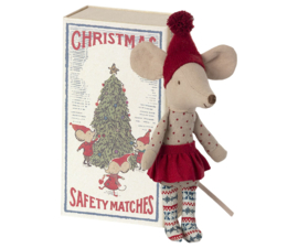 Maileg Christmas Mouse in Matchbox - Big Sister