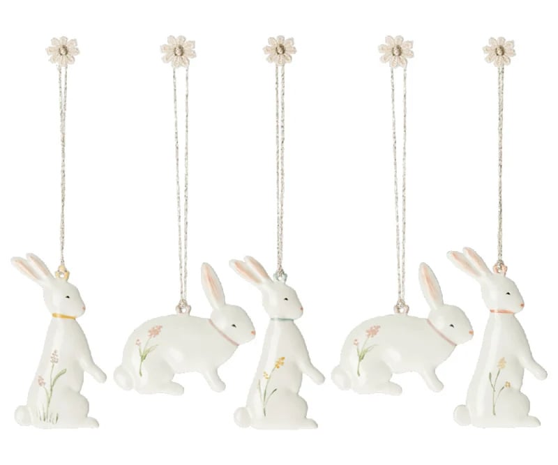Maileg Easter Bunny Ornaments 5 pcs