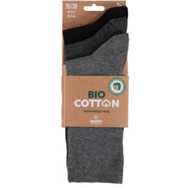 Heren sokken Biokatoen effen kleuren