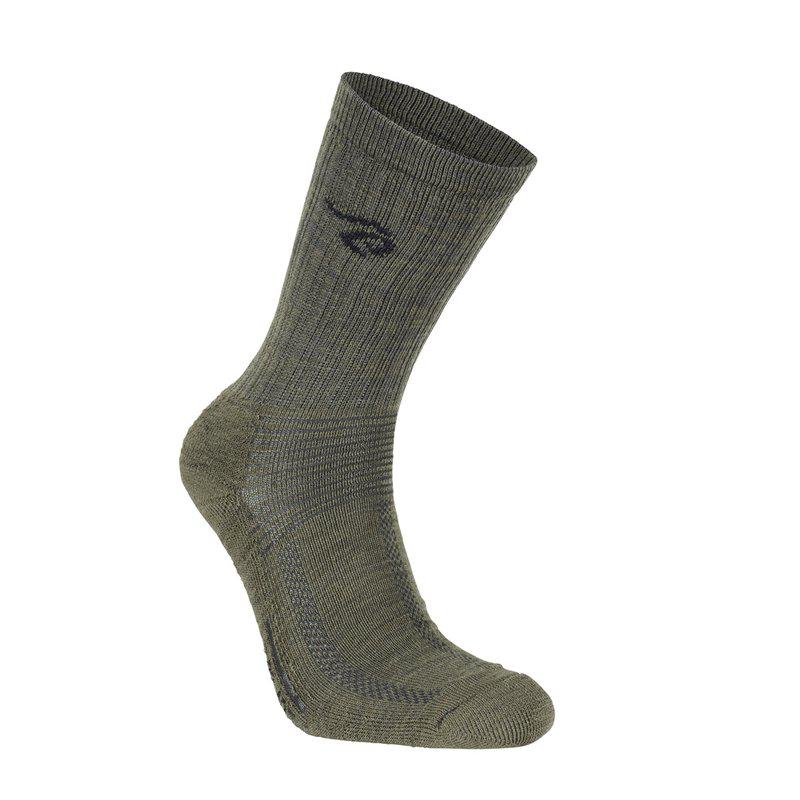 Wollen Trekking Sokken, loden green