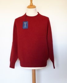 William Lockie Lamswollen pullover DF crewneck, poppy melange