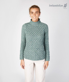 IrelandsEye damestrui Trellis Sweater, Ocean Mist