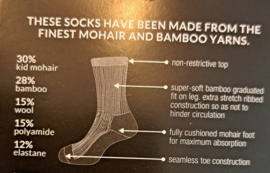 Diabetic Mohair Medi Sokken, zwart