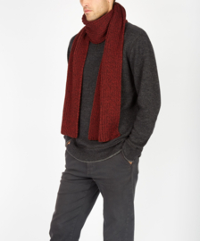 IrelandsEye Knitwear Sjaal gebreid in ribbel patroon, Sable Marl