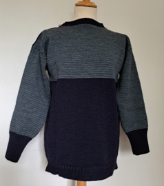 Channel Jumper 100%wol model Ellis halve fijne streep