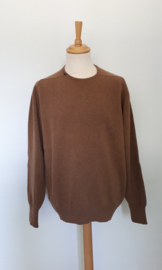 William Lockie Lamswollen pullover DF crewneck, kleur Savannah