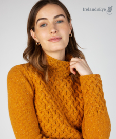 IrelandseEye damestrui Trellis Sweater, Mustard XL