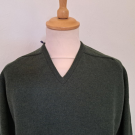 William Lockie Lamwollen pullover LEVEN met V-hals, Rozemary, medium