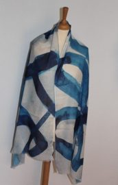 Sjaal blauw tinten