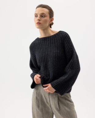 Holebrook dames trui Cajsa Sweater, antraciet melange