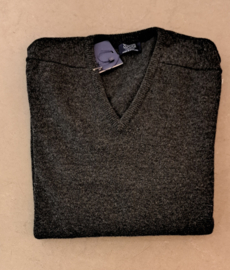 William Lockie lamswollen pullover Dutch Fit V-hals, Charcoal XL