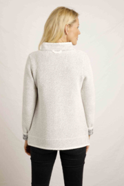 Weirdfish Damesjasje Sontee Eco Full Zipp Macaroni, ecru