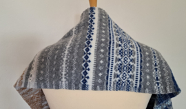 Eribé Knitwear Alloa Fairs Isle Scarf, Dew