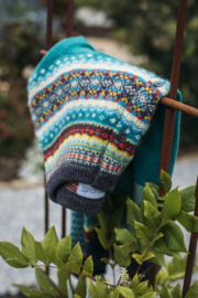 Eribé Knitwear wollen damesvest Alpine kleur Tigerlilly