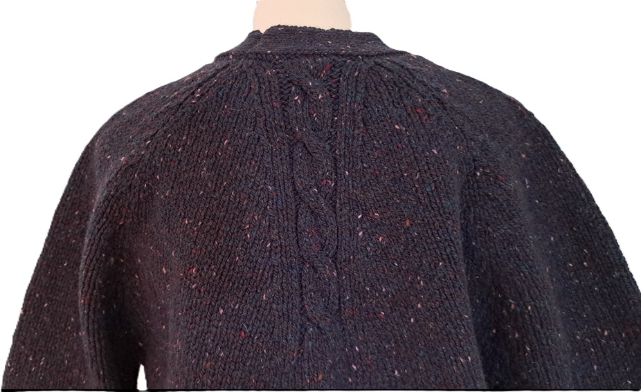 Fisherman Raglan damesvest met kabel detail, seabed