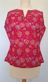 Himalaya Tunic geweven Gots, pink flower