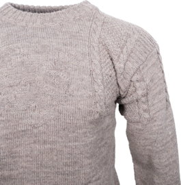 Channel Jumper 100%wol model The Alderney, oatmeal