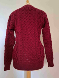 IrelandsEye Aran Sweater Honingraadpatroon, Claret